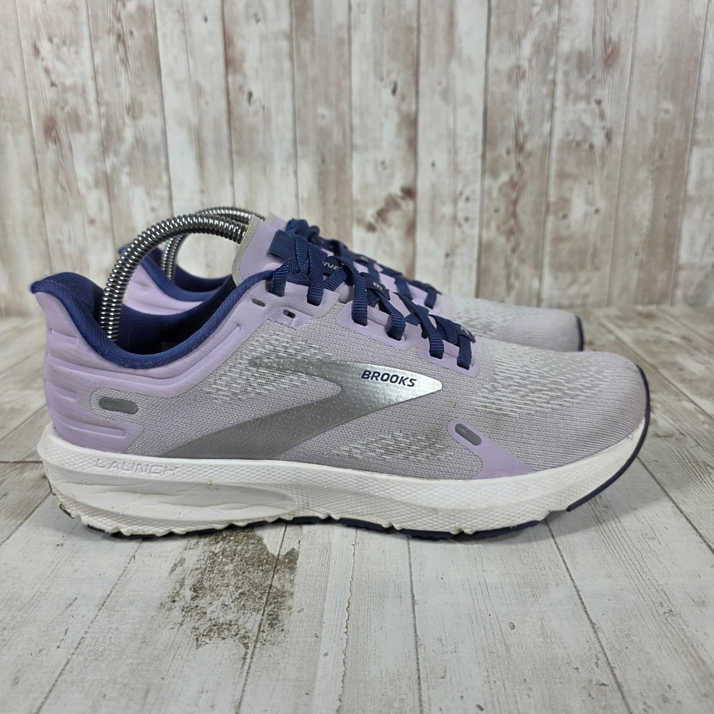 Brooks Launch 9 Womens Running Shoes Purple Navy Silver 1203731B588 Size 9 B